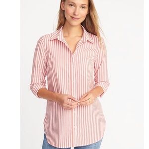 Old Navy The Tunic Striped Button Down Shirt